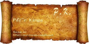 Pór Kinga névjegykártya