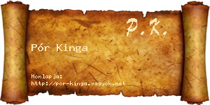 Pór Kinga névjegykártya